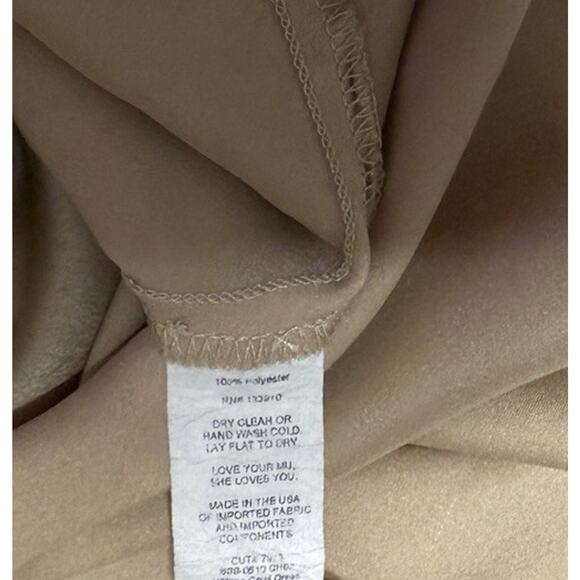 Show Me Your Mumu Verona Satin Dress Sz XS Champagne Silky Cowl Neck Midi Slip - Picture 8 of 8